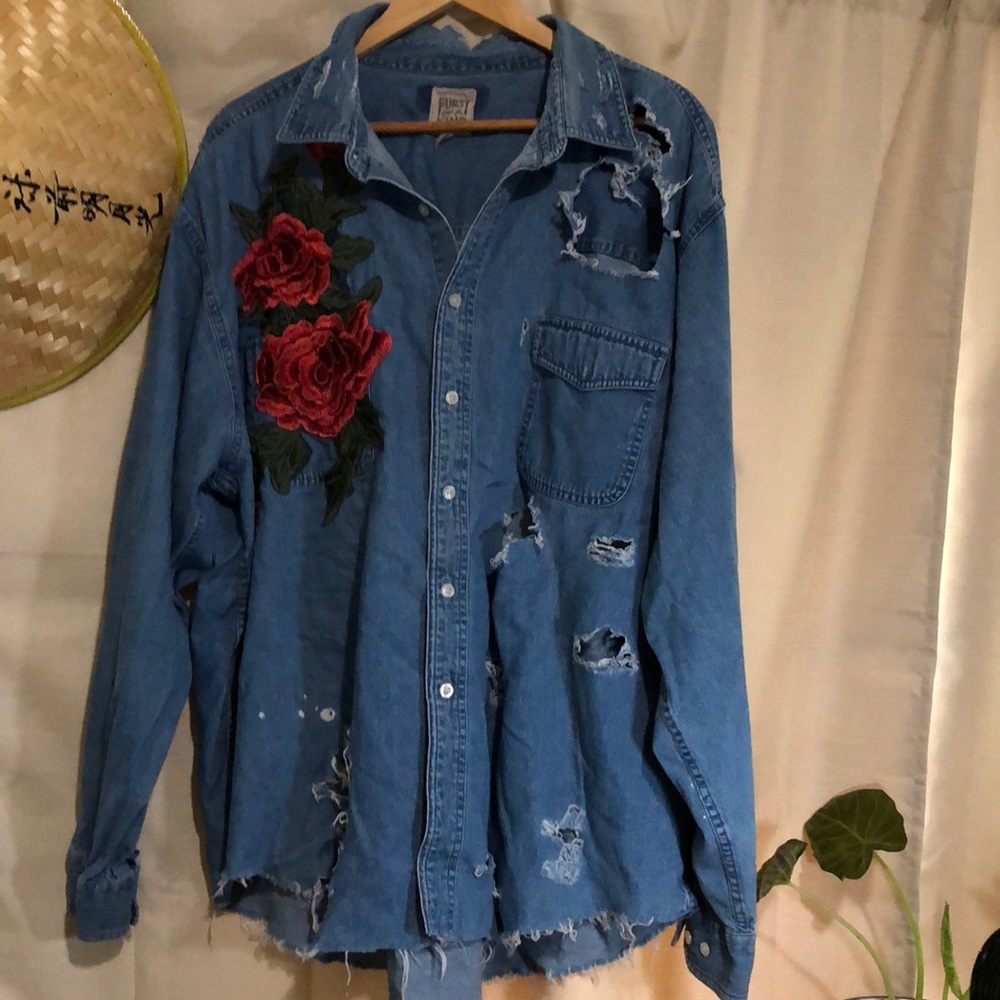 Long Sleeve Jean Button up (Dress)
